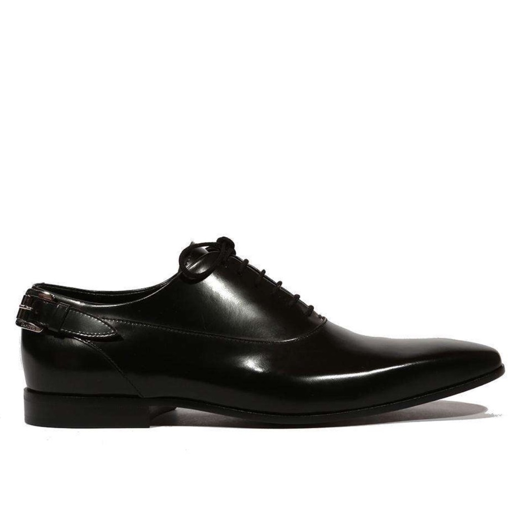 CESARE PACIOTTI LUXURY ITALIAN MEN'S BAIO BLACK OXFORDS SIZE  7 Gr…